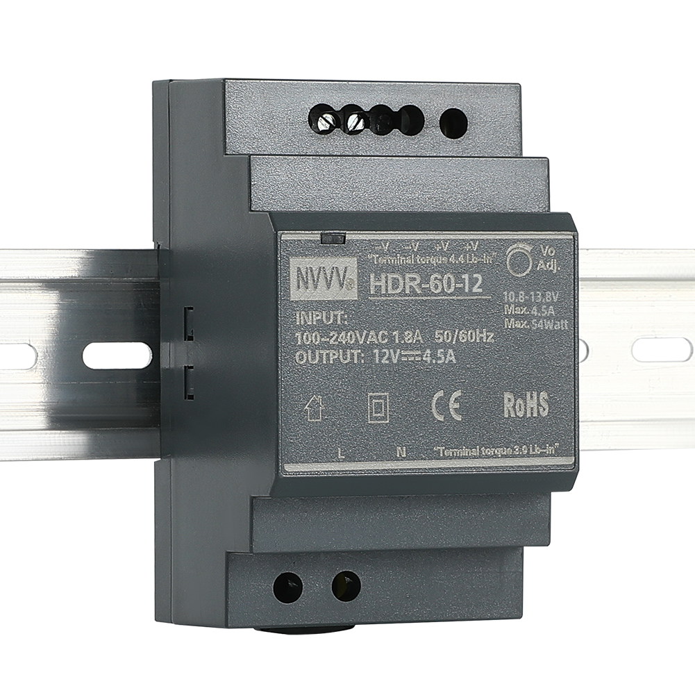 HDR-60W 110V/220V AC-DC 12V 24V Din Rail Power Supply 60W